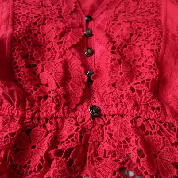 Red lace buffalo top - Picture 4 of 5